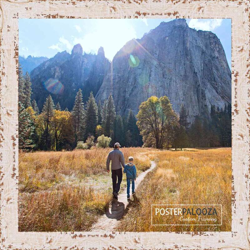 14x14 Shabby Chic White Wood Picture Square Frame 14" x 14" Bed